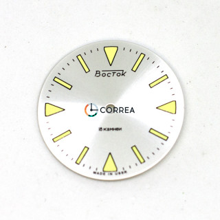 Циферблат для годинника Восток сріблястий CV-014